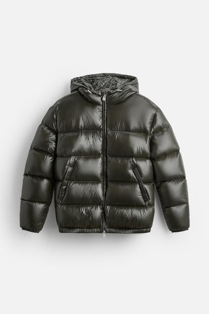 Puffer Jacket Black & Green